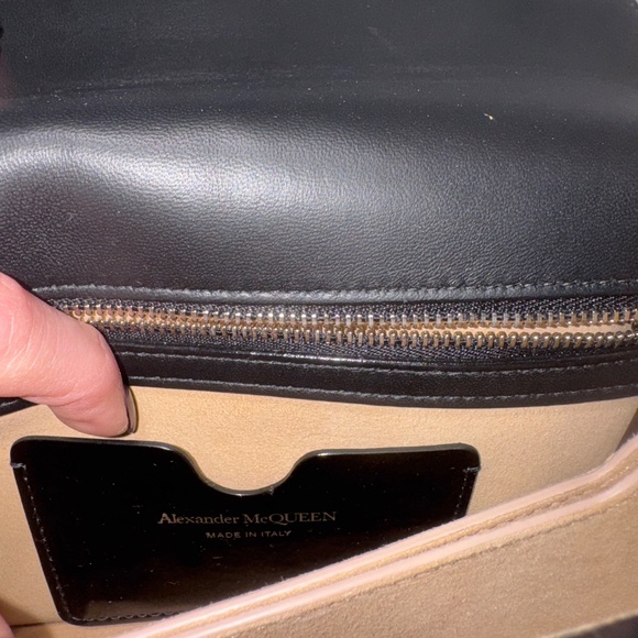 Alexander McQueen Black Patton Leather Shoulder Bag~w/COA - Picture 10 of 16